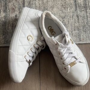 G by Guess Quilted White Sneakers